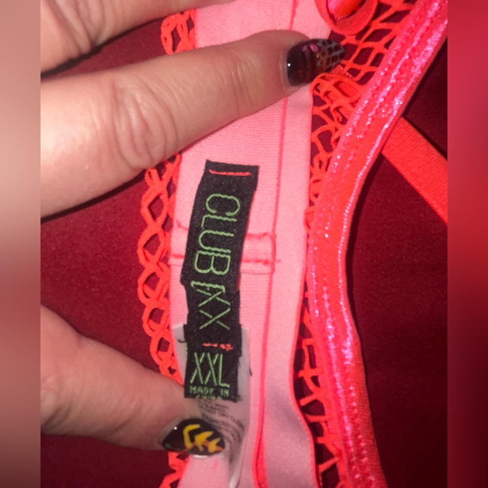 Dolls Kill Neon PINK Mesh Bralette - Picture 4 of 4